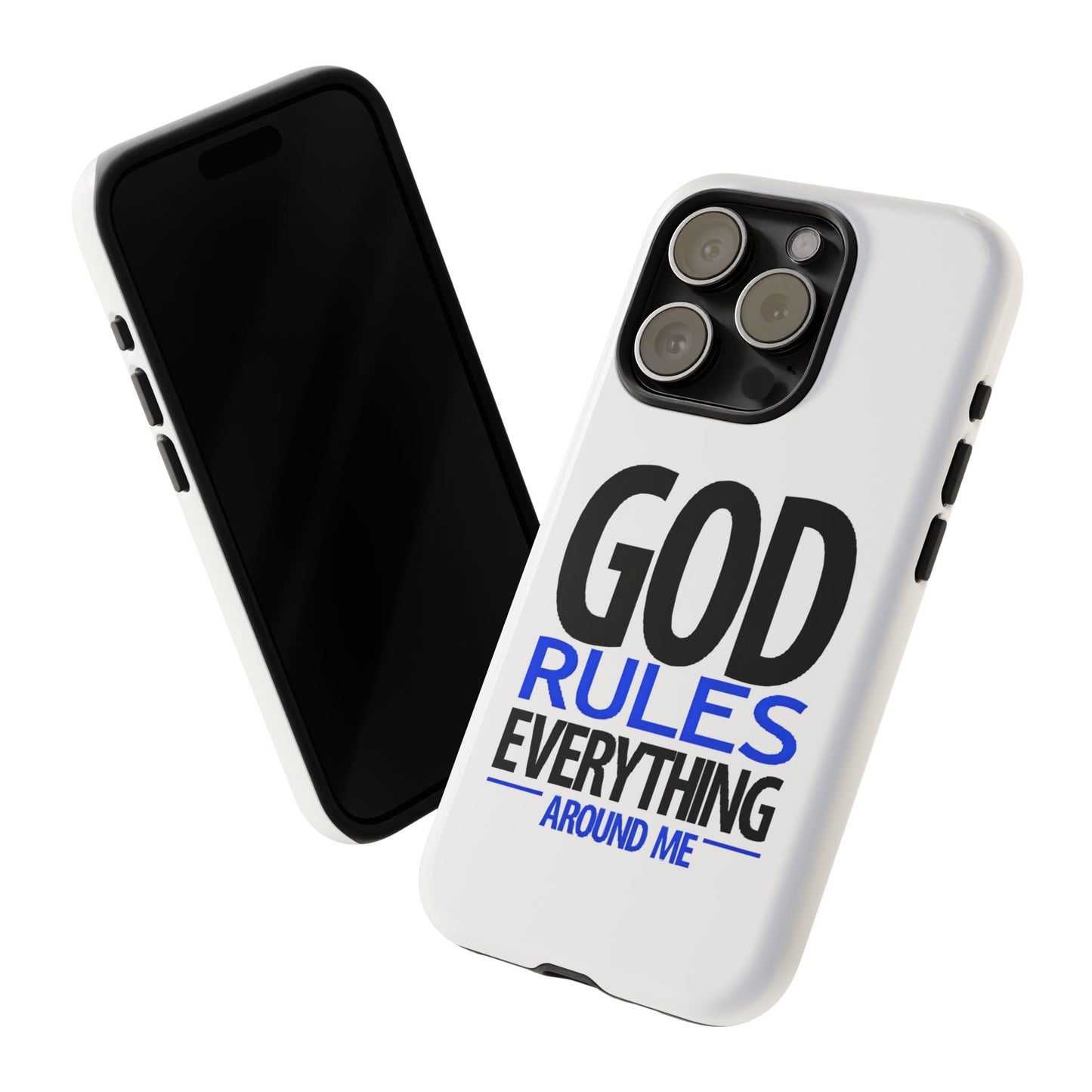 God Rules Tough Phone Case, trending phone cases, Religious Gift, spiritually themed Accessory, Inspirational Phone Case, Faith-Based phone Case