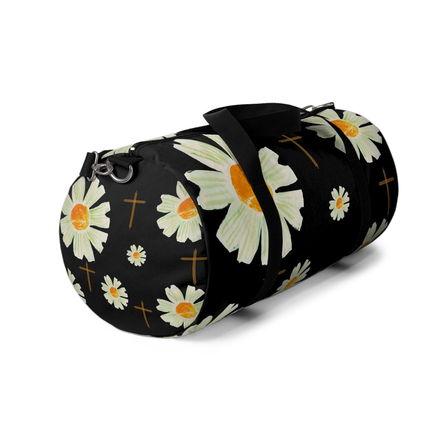 Chic Floral faith inspired cross design Duffel Bag for Travel, Gym, Weekend Getaways, trending faith based duffel bag for Women, Stylish Overnight Bag, Gift for Her