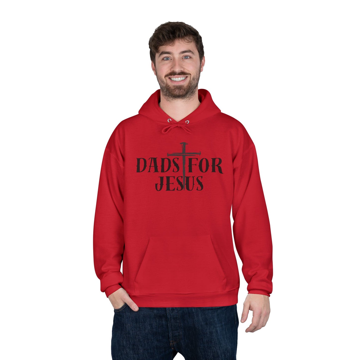 Dads for Jesus Eco-Friendly Hoodie, Christian Gift, Faith-Based Apparel, Unisex Sweatshirt, Casual Outfit, Gift for Dads