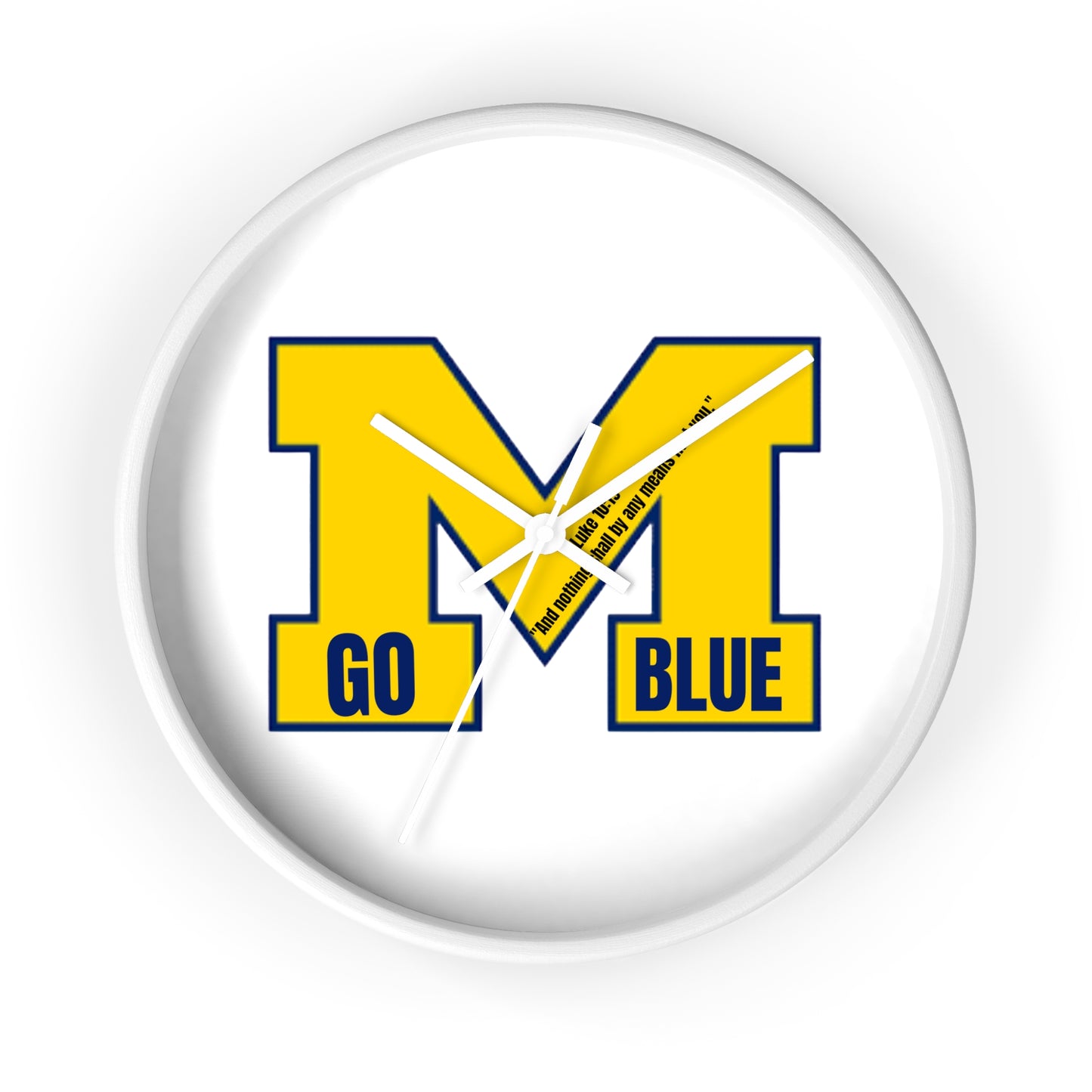 University Security Wall Clock - Go Blue Decor, College Room Essential, Sport Fans Gift, university School Pride, Graduation gift , Game Day accessories gifts
