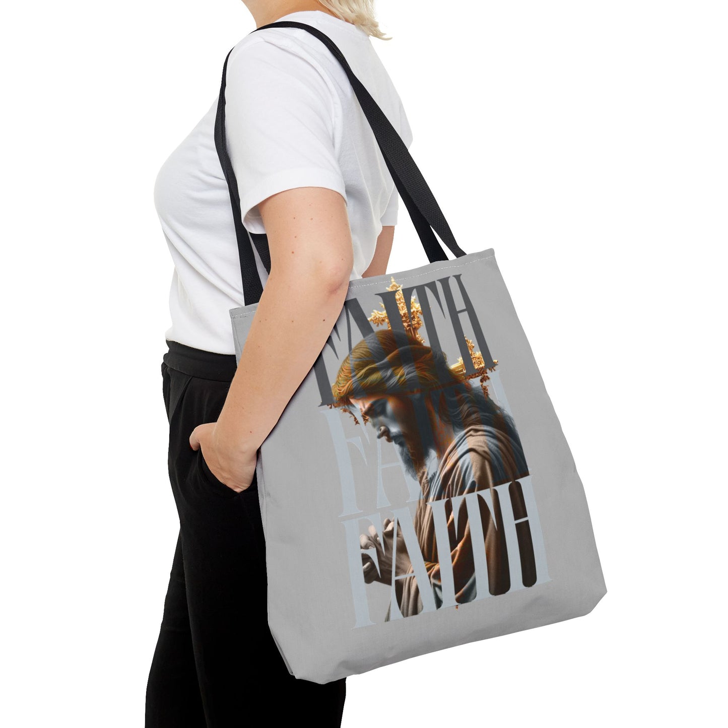 Faith themed Tote Bag for Daily wear, Reusable Shopping Bag, Christian Gift for any occassion, Affirmation Accessory, Stylish Faith Bag