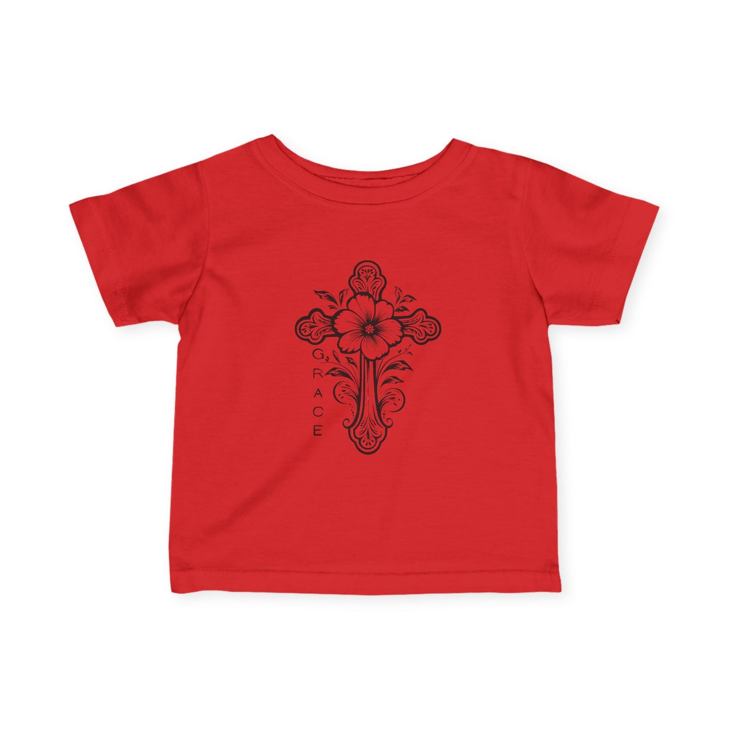 Baby faith inspired Graphic Tee with Floral Design, Infant T-Shirt, Cute Kids Clothing, Baby Shower Gift, Toddler Outfit, faith based Spring Fashion