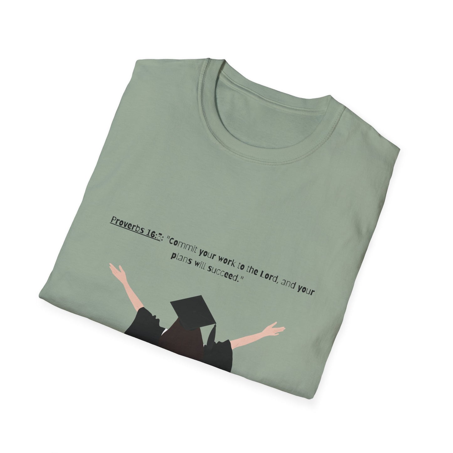 Bible verse Graduation Cap Unisex T-Shirt, faith inspired Achievement gifts Perfect for christian Graduates, Gift for Graduation Day