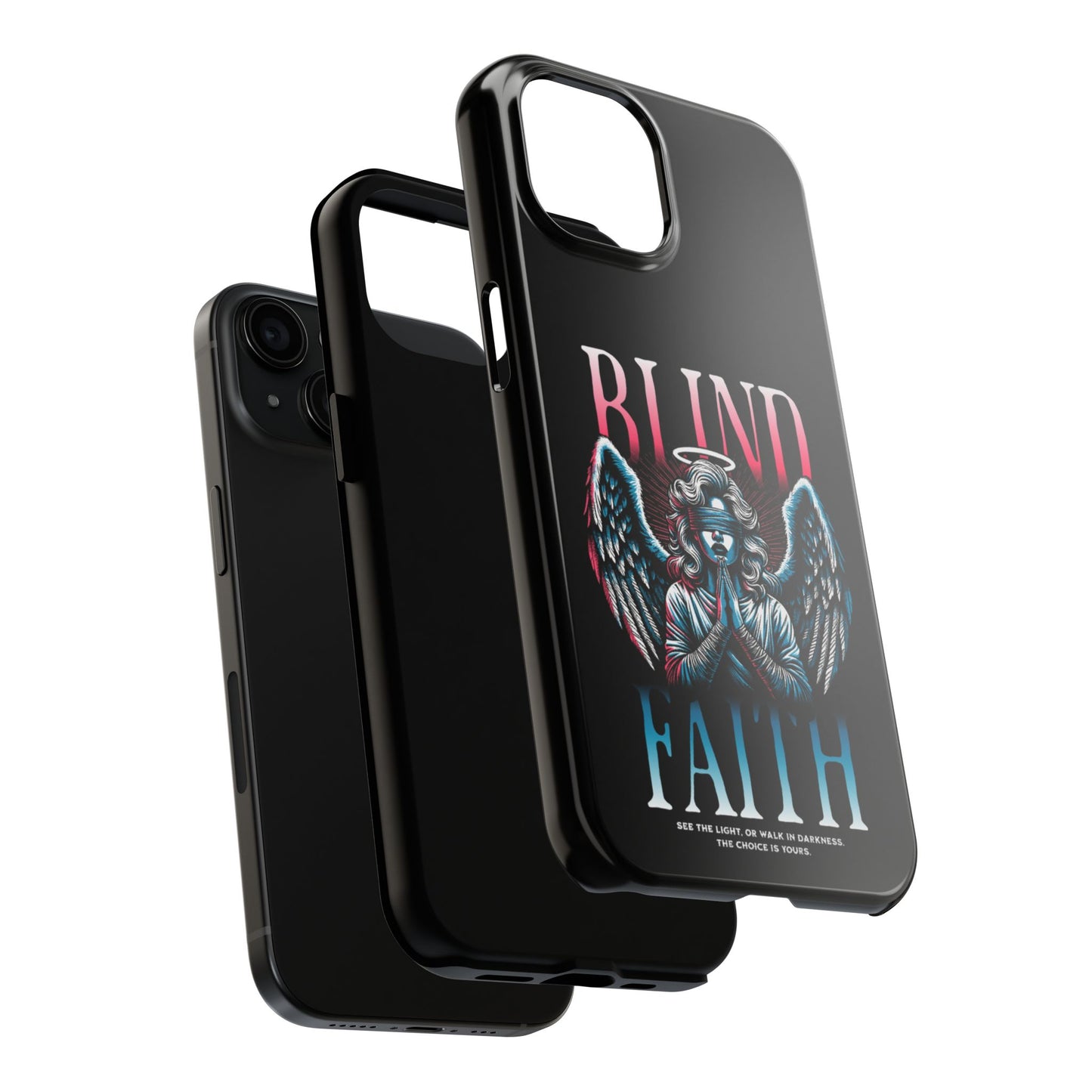 Angelic Blind Faith Phone Case | Tough Phone Cases, Angel Design, everyday Gifts, Faith-Based, Protection Case, trending smartphone cases