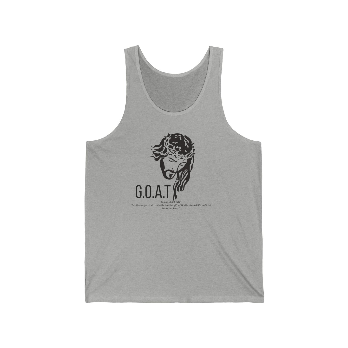 Unisex Jersey Tank for christian men active wear for every day faith based apparel Bible themed apparel gift idea for christians