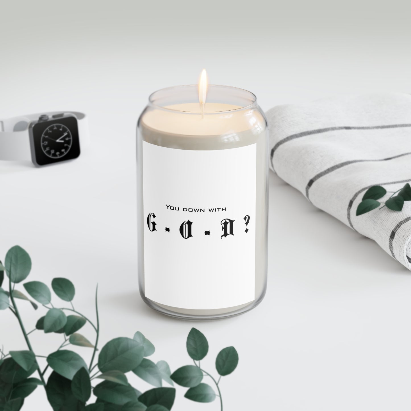 G.O.D. Motivational Scented Candle, Relaxing Aromatherapy Candle, Home Decor Gift, Self-Care Essential, Spiritual Meditation