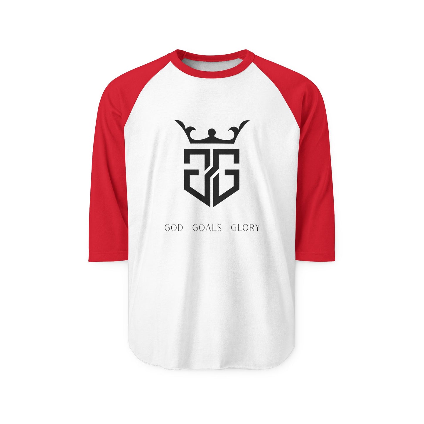 Faith-Inspired Unisex Raglan Shirt, Positive Vibe Tee, God Goals Glory Top, faith inspired Casual Wear, Gift for Believers