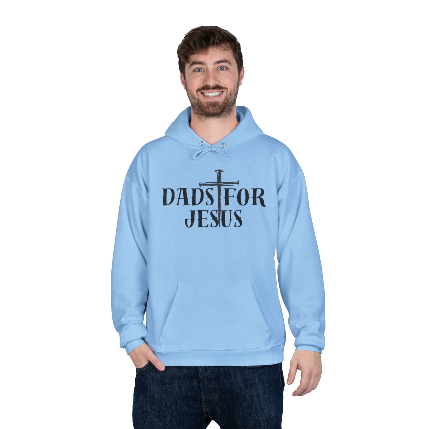Dads for Jesus Eco-Friendly Hoodie, Christian Gift, Faith-Based Apparel, Unisex Sweatshirt, Casual Outfit, Gift for Dads