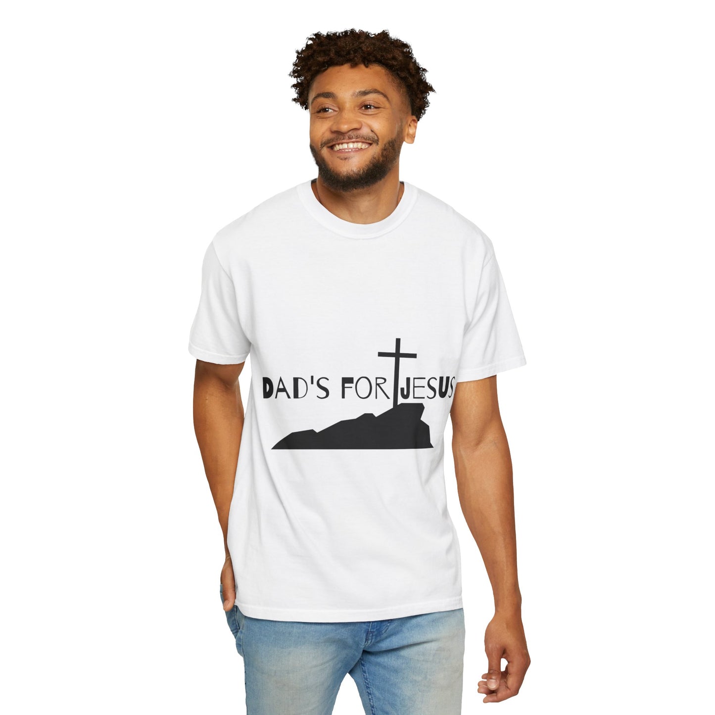 T-Shirt religious wear for christian dads who love Jesus trendy t shirt for fathers day gift idea