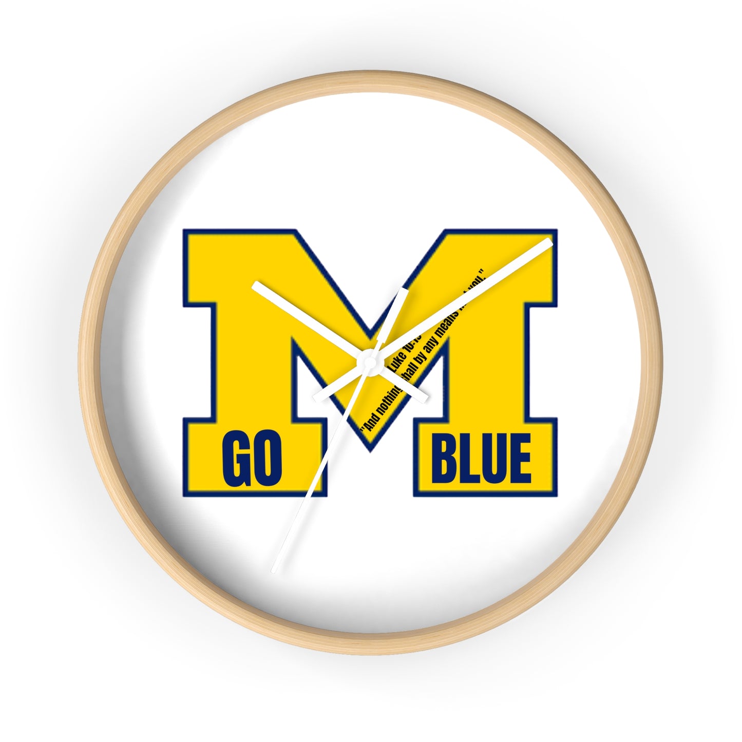 University Security Wall Clock - Go Blue Decor, College Room Essential, Sport Fans Gift, university School Pride, Graduation gift , Game Day accessories gifts