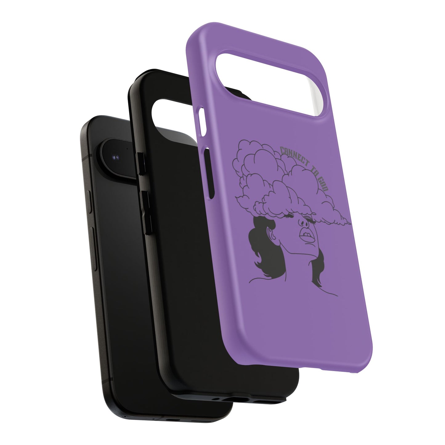 Purple Art Phone Case, Tough Cases for believers, Unique Phone Cover, Gifts for friends, Trendy Phone Accessories