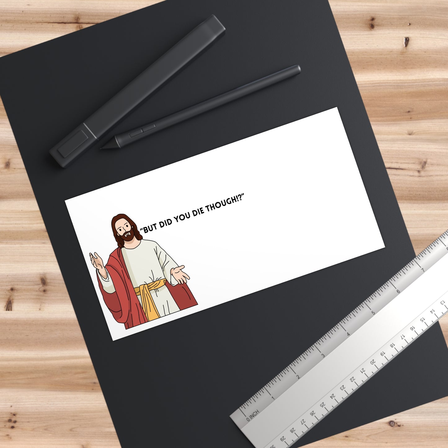 Humorous Jesus Bumper Stickers, Faith-Based Car Decal, Funny Religious Stickers, Christian Decor, Gift for Believers
