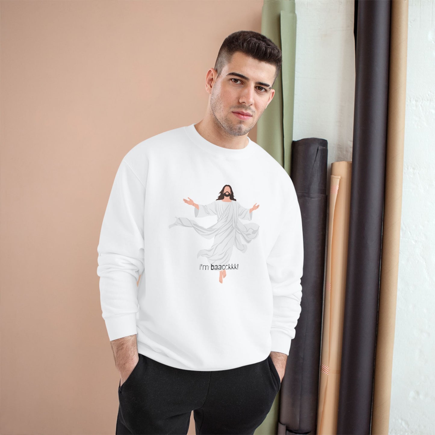 Faith inspired unisex Champion Sweatshirt bible themed Cozy Apparel for Religious Gifts Faith-Based apparel Unique faith inspired satire Hoodie