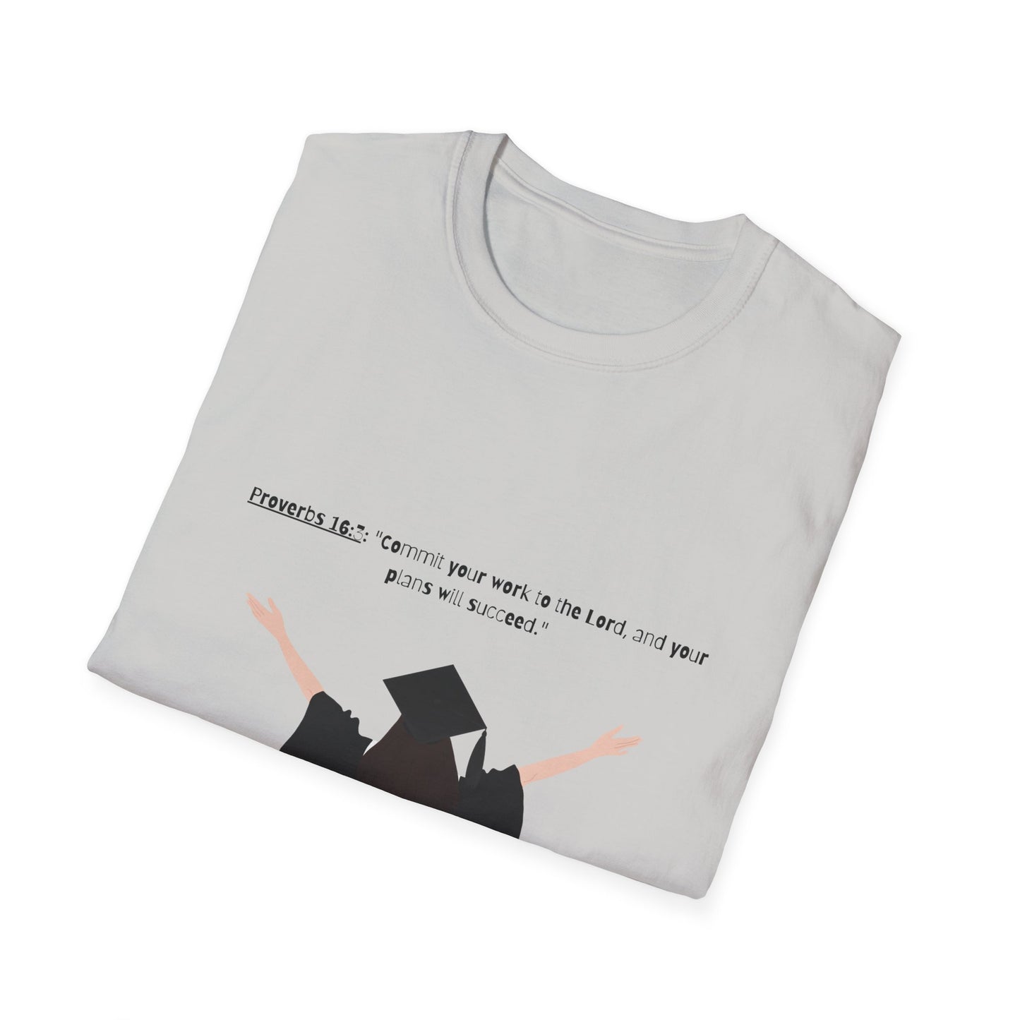 Bible verse Graduation Cap Unisex T-Shirt, faith inspired Achievement gifts Perfect for christian Graduates, Gift for Graduation Day