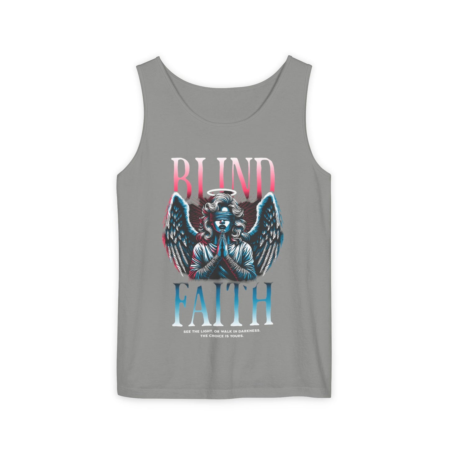 Stylish Unisex Graphic Tank Top - trendy Summer Attire, Casual Wear for everyday, Music Festivals, Gift Idea, Angel Theme