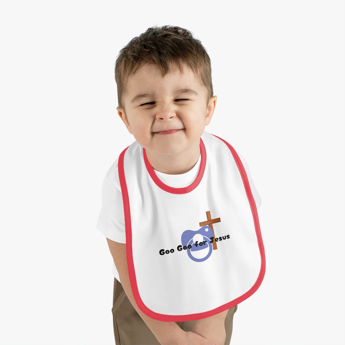 Cute faith inspired Baby Bib, Goo Goo for Jesus Baby Bib, Religious Baby Gift, Infant Eating Bib, Baby Shower Gift, Christian Parenting Essential