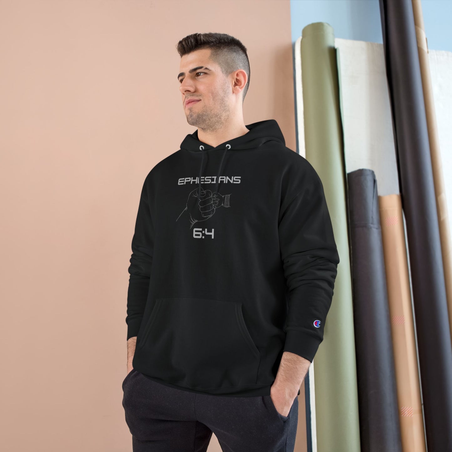 Ephesians 6:4 Champion Hoodie, Inspirational Hoodie, Faith-Based Apparel, Casual Wear, Gift for Dad