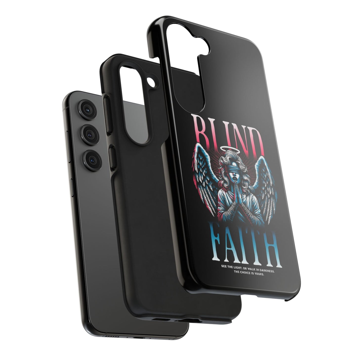 Angelic Blind Faith Phone Case | Tough Phone Cases, Angel Design, everyday Gifts, Faith-Based, Protection Case, trending smartphone cases