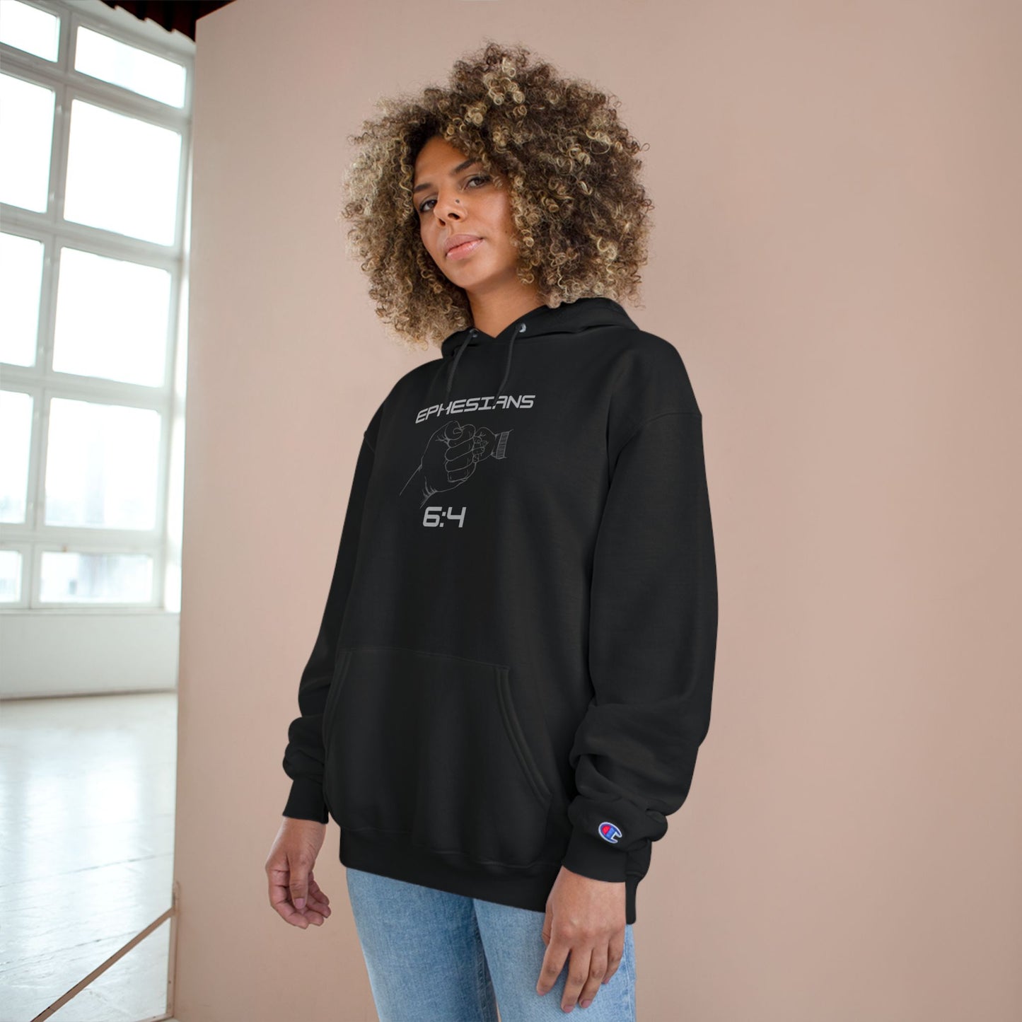Ephesians 6:4 Champion Hoodie, Inspirational Hoodie, Faith-Based Apparel, Casual Wear, Gift for Dad