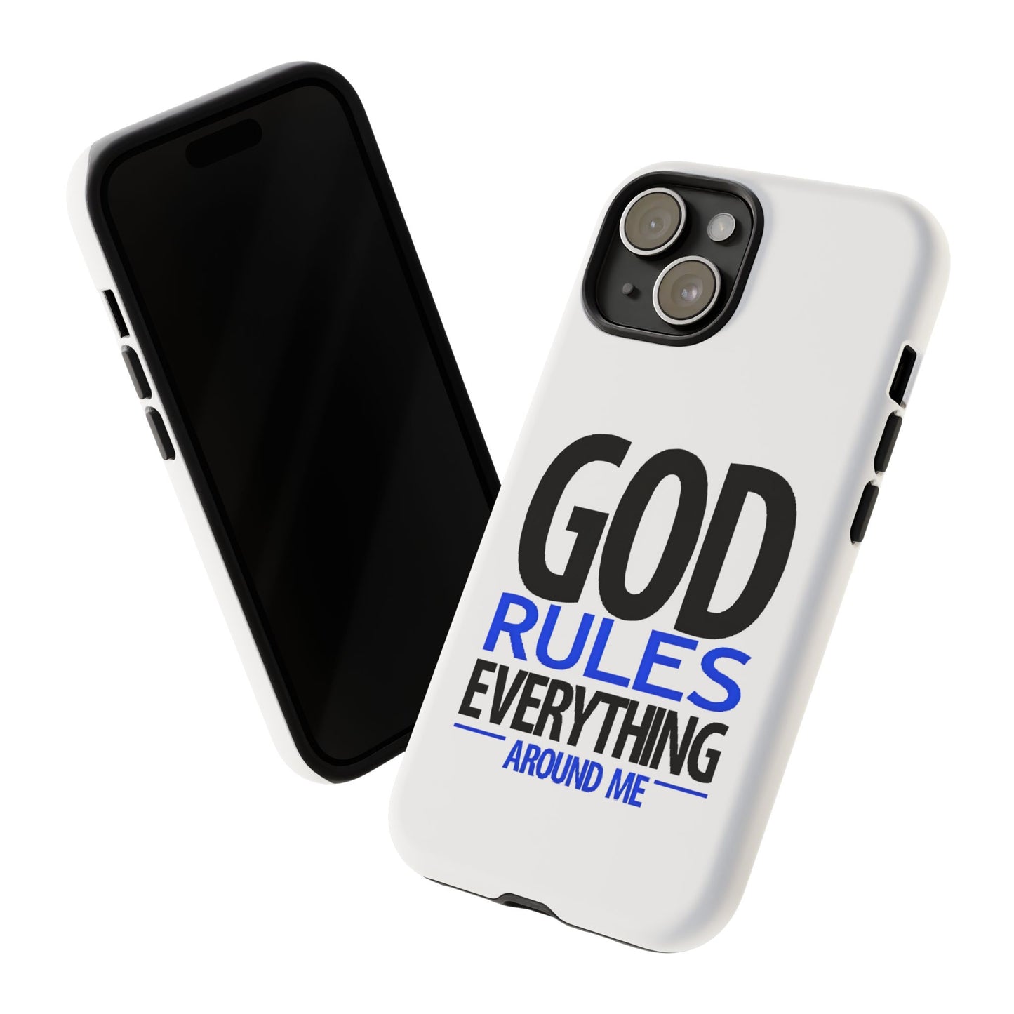 God Rules Tough Phone Case, trending phone cases, Religious Gift, spiritually themed Accessory, Inspirational Phone Case, Faith-Based phone Case