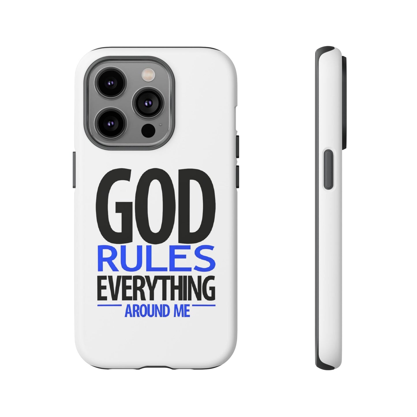 God Rules Tough Phone Case, trending phone cases, Religious Gift, spiritually themed Accessory, Inspirational Phone Case, Faith-Based phone Case