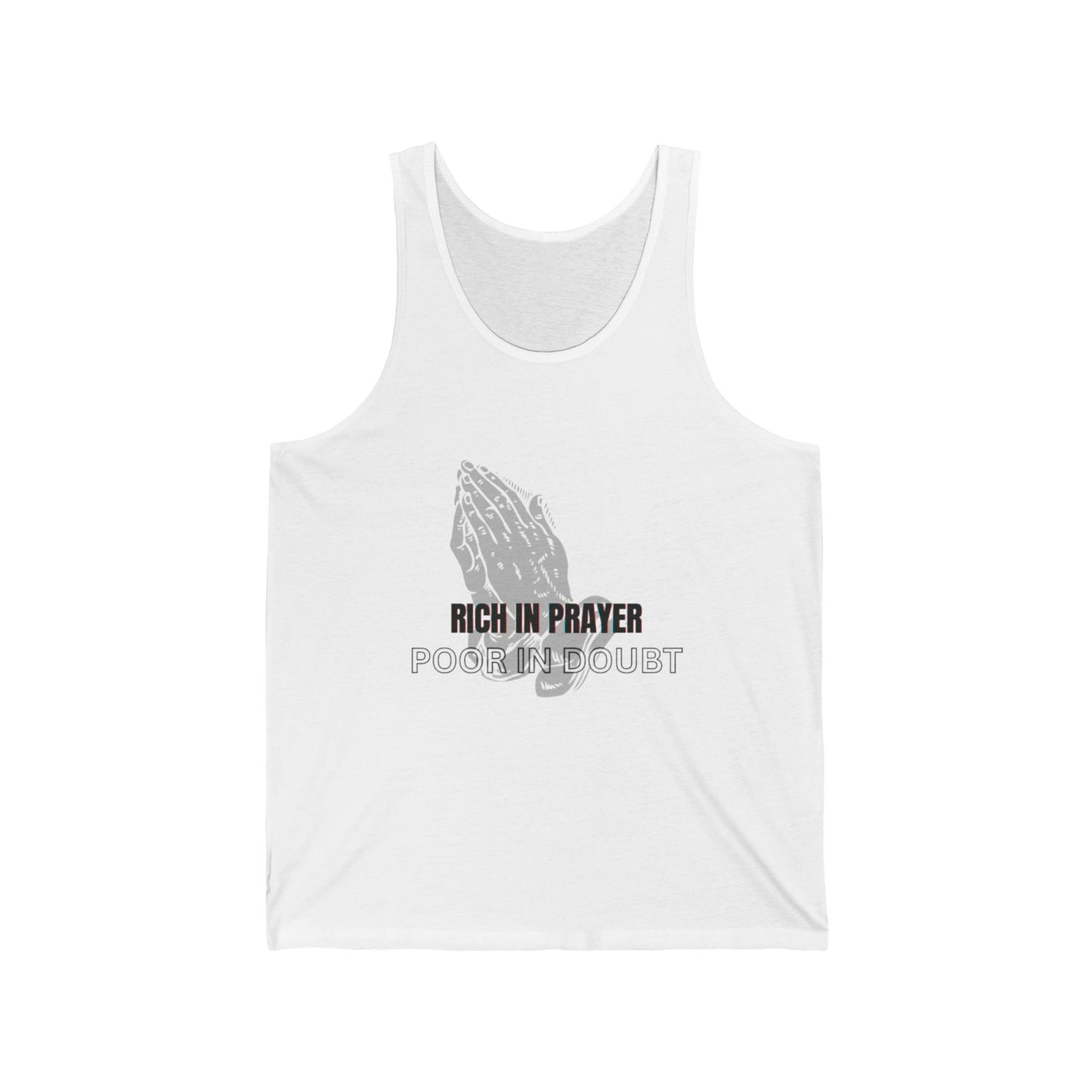 Spiritual Unisex Tank Top, Inspirational Prayer Apparel, Godchild Gift, Faith-Based Summer Wear, Motivational Church Tank