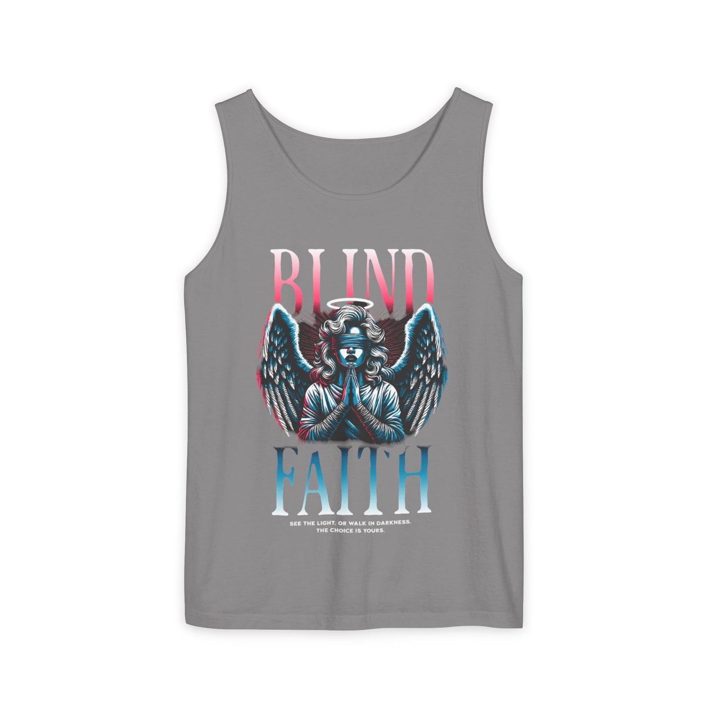 Stylish Unisex Graphic Tank Top - trendy Summer Attire, Casual Wear for everyday, Music Festivals, Gift Idea, Angel Theme