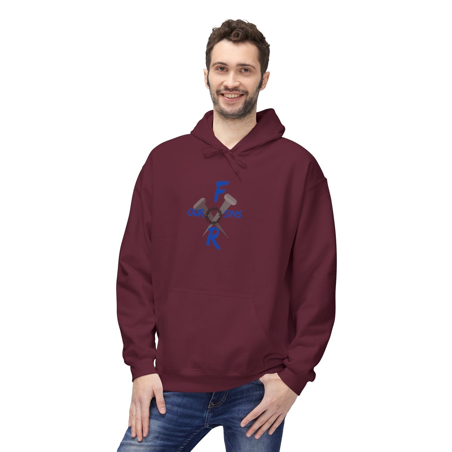 Unisex logo Fleece Hoodie - Cozy Gift for Friends, Motivational Apparel, Casual Wear, Birthday Present, Everyday Comfort