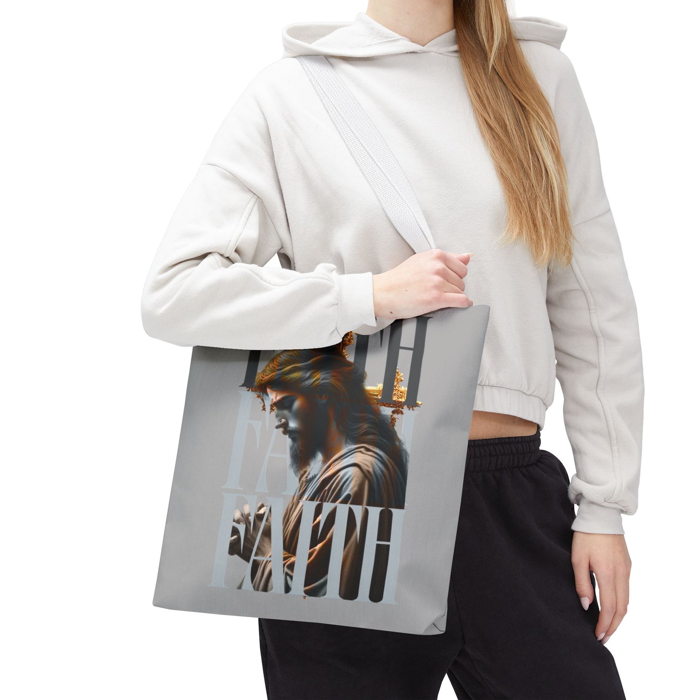 Faith themed Tote Bag for Daily wear, Reusable Shopping Bag, Christian Gift for any occassion, Affirmation Accessory, Stylish Faith Bag
