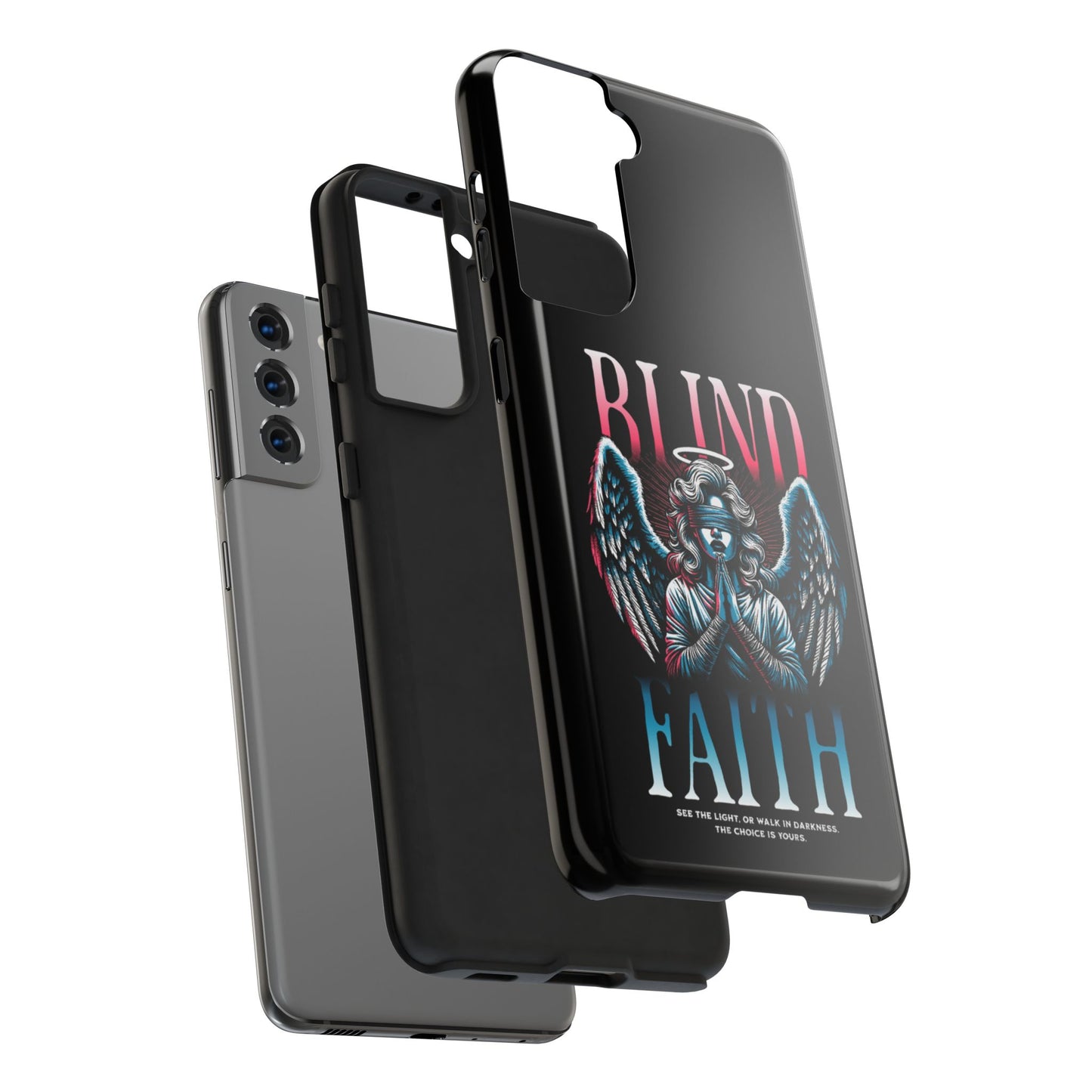 Angelic Blind Faith Phone Case | Tough Phone Cases, Angel Design, everyday Gifts, Faith-Based, Protection Case, trending smartphone cases