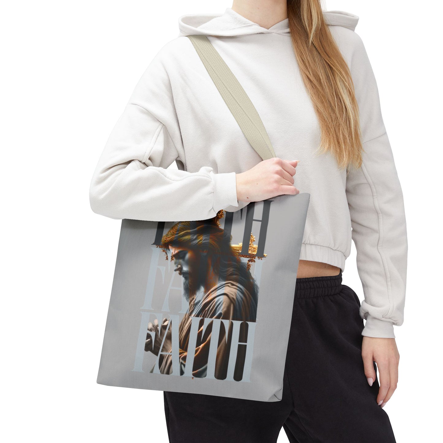 Faith themed Tote Bag for Daily wear, Reusable Shopping Bag, Christian Gift for any occassion, Affirmation Accessory, Stylish Faith Bag