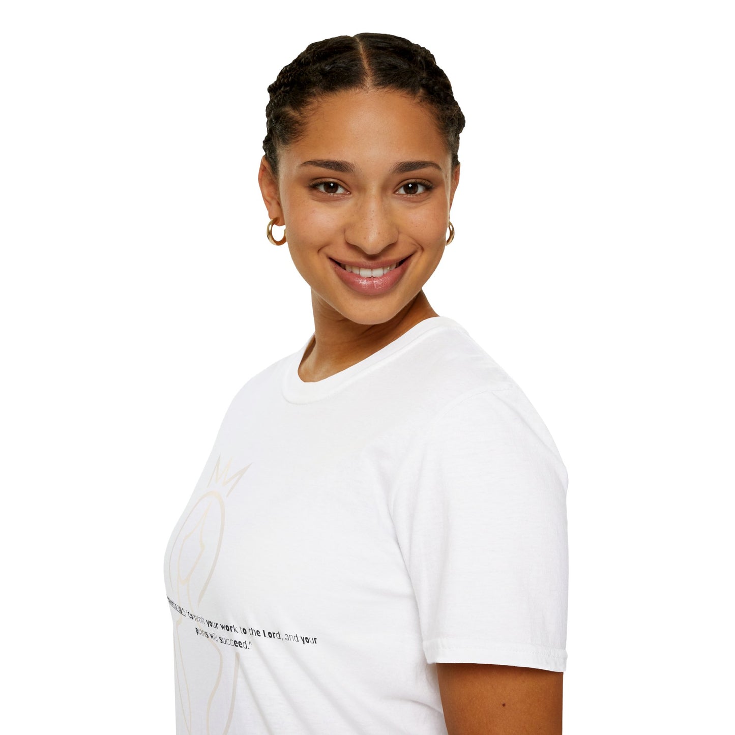 Bible verse themed Unisex Softstyle T-Shirt, jesus Lovers Gift, faith based Casual Wear Relaxed Fit Tee, Gift for believers