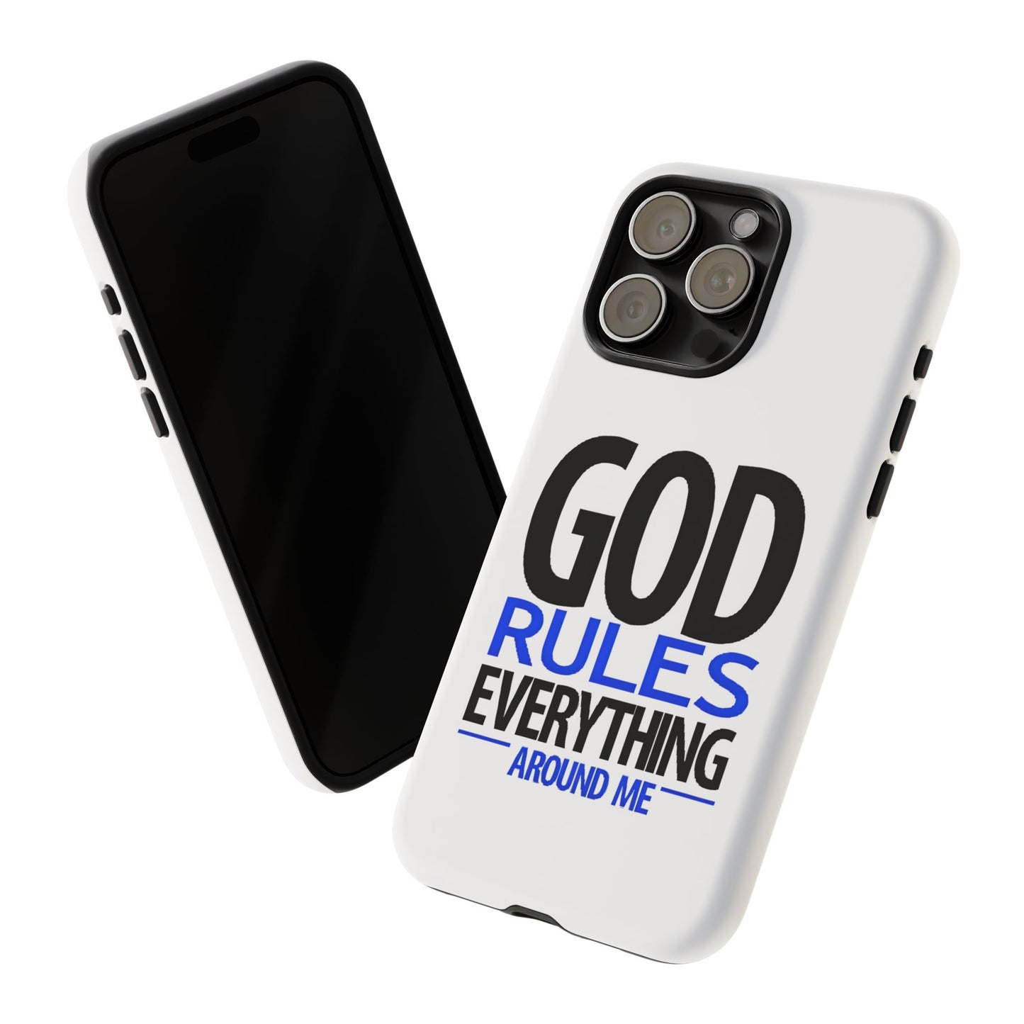 God Rules Tough Phone Case, trending phone cases, Religious Gift, spiritually themed Accessory, Inspirational Phone Case, Faith-Based phone Case