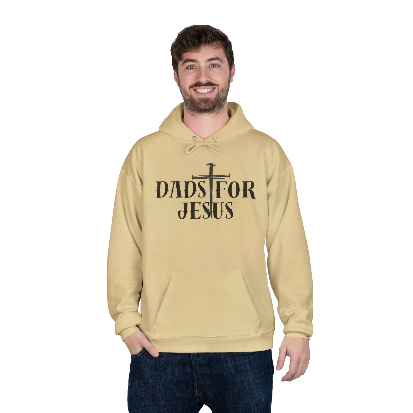 Dads for Jesus Eco-Friendly Hoodie, Christian Gift, Faith-Based Apparel, Unisex Sweatshirt, Casual Outfit, Gift for Dads