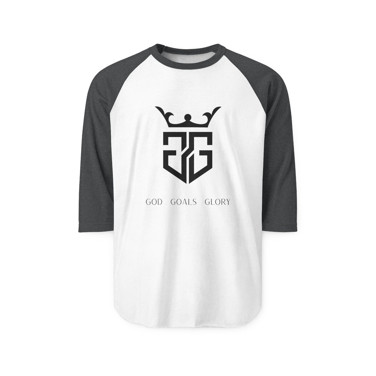 Faith-Inspired Unisex Raglan Shirt, Positive Vibe Tee, God Goals Glory Top, faith inspired Casual Wear, Gift for Believers