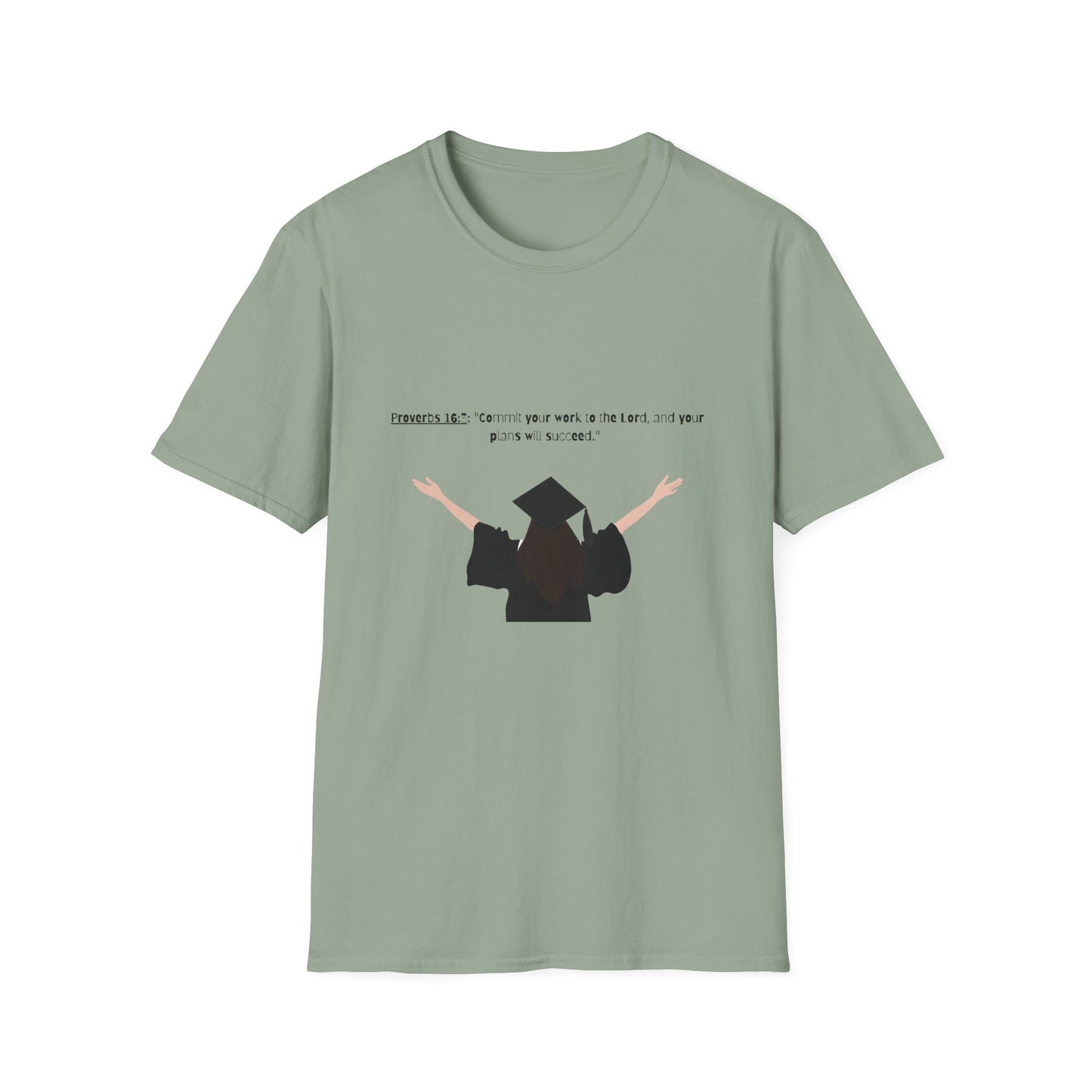 Bible verse Graduation Cap Unisex T-Shirt, faith inspired Achievement gifts Perfect for christian Graduates, Gift for Graduation Day