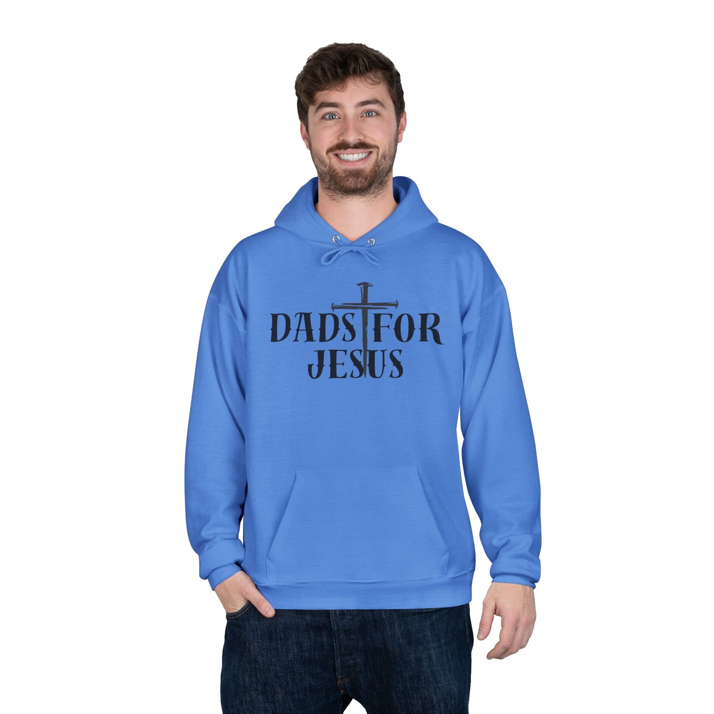 Dads for Jesus Eco-Friendly Hoodie, Christian Gift, Faith-Based Apparel, Unisex Sweatshirt, Casual Outfit, Gift for Dads