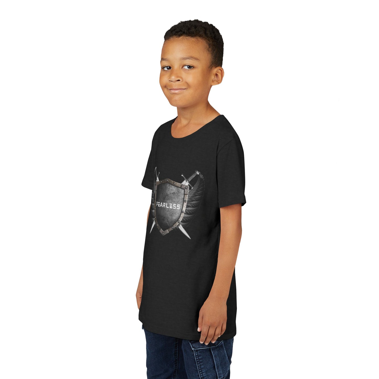 Fearless Youth Tee, Kids Graphic Shirt, spiritual Apparel, Gifts for Kids, motivational tshirts