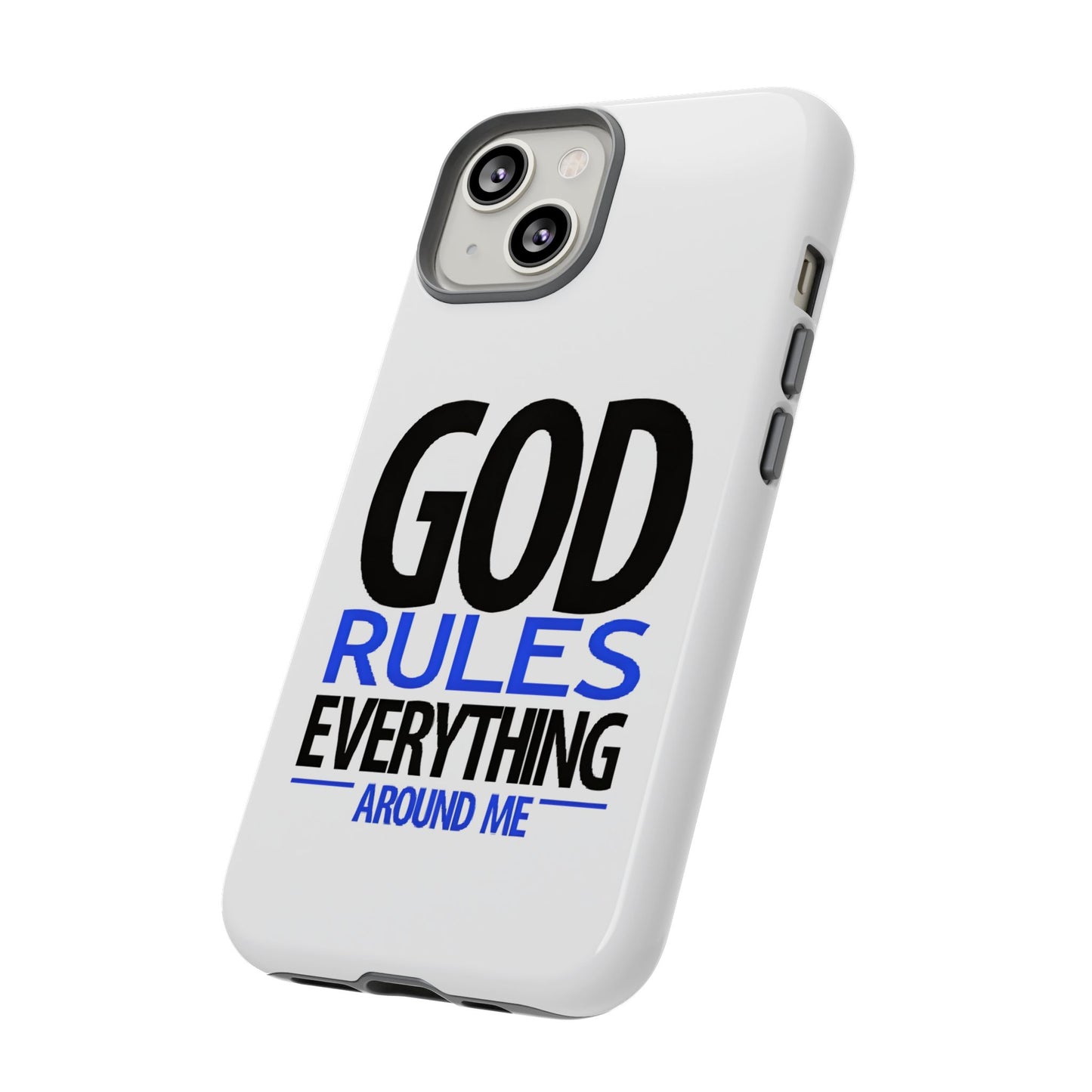 God Rules Tough Phone Case, trending phone cases, Religious Gift, spiritually themed Accessory, Inspirational Phone Case, Faith-Based phone Case