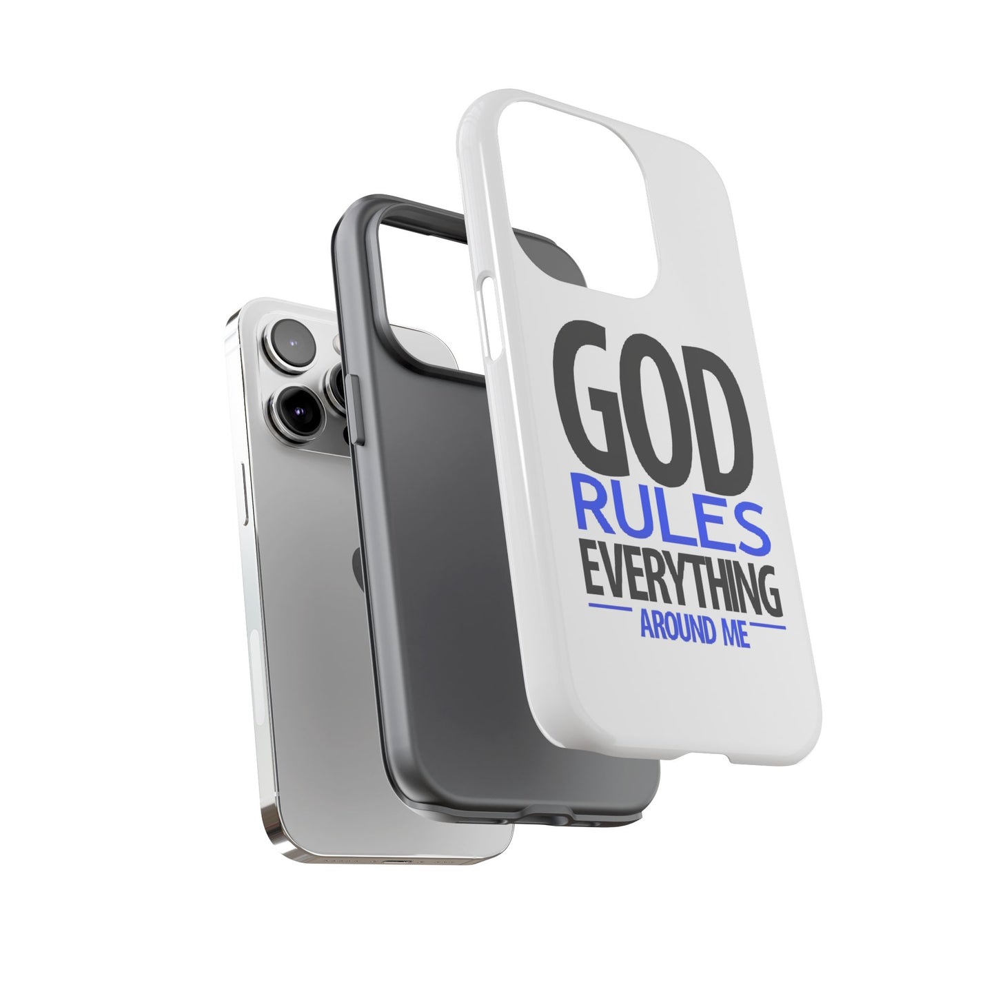 God Rules Tough Phone Case, trending phone cases, Religious Gift, spiritually themed Accessory, Inspirational Phone Case, Faith-Based phone Case