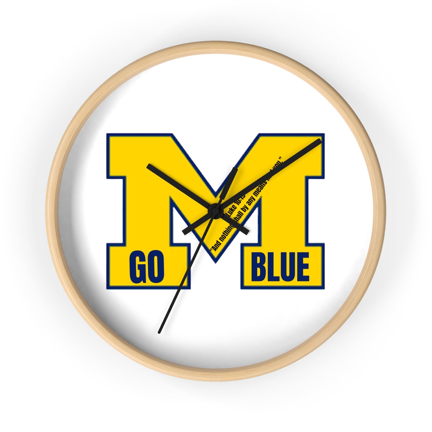 University Security Wall Clock - Go Blue Decor, College Room Essential, Sport Fans Gift, university School Pride, Graduation gift , Game Day accessories gifts
