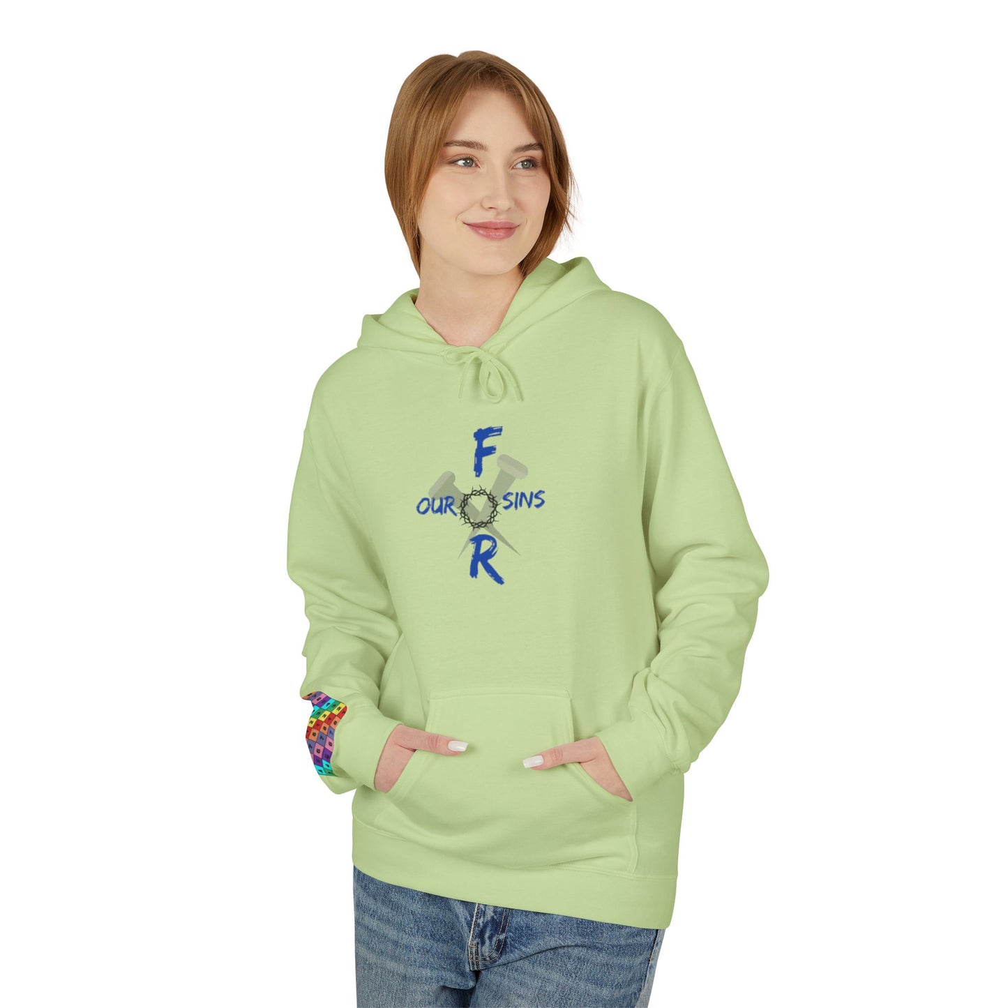 Unisex logo Fleece Hoodie - Cozy Gift for Friends, Motivational Apparel, Casual Wear, Birthday Present, Everyday Comfort