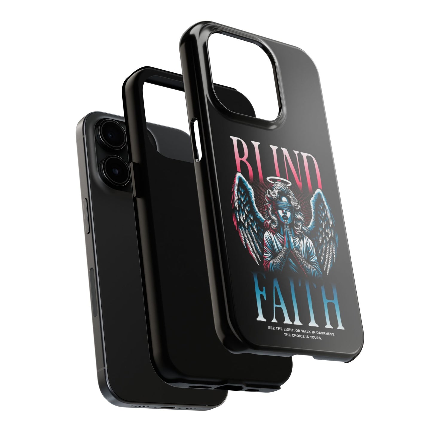 Angelic Blind Faith Phone Case | Tough Phone Cases, Angel Design, everyday Gifts, Faith-Based, Protection Case, trending smartphone cases