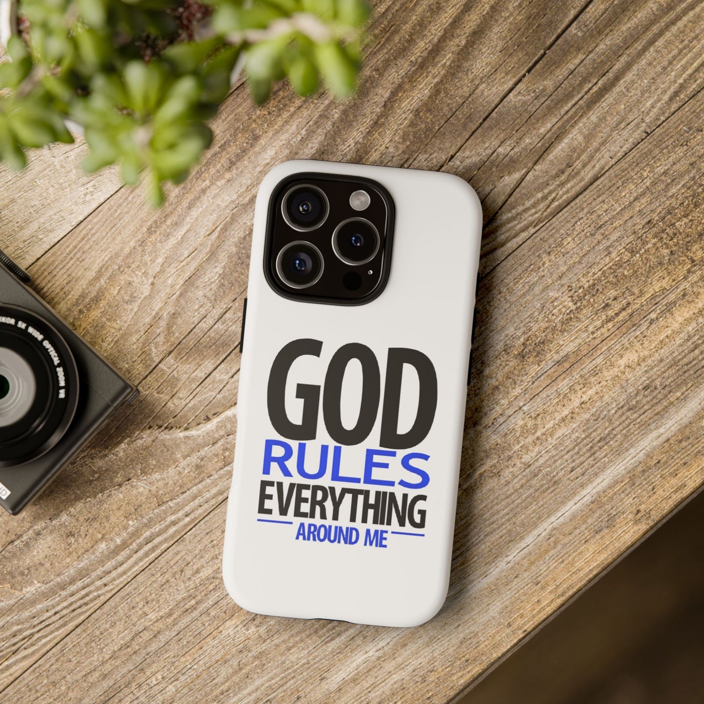 God Rules Tough Phone Case, trending phone cases, Religious Gift, spiritually themed Accessory, Inspirational Phone Case, Faith-Based phone Case