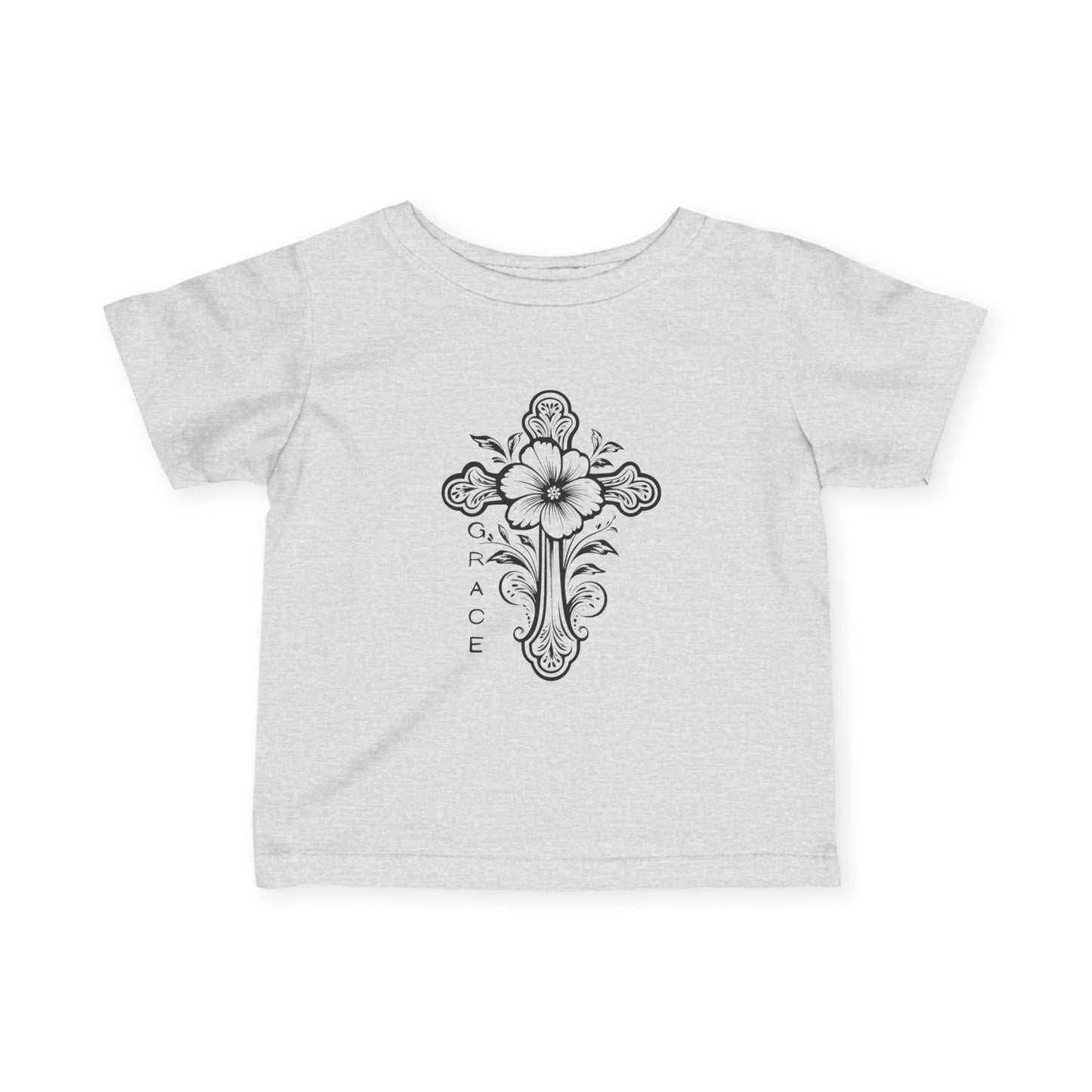 Baby faith inspired Graphic Tee with Floral Design, Infant T-Shirt, Cute Kids Clothing, Baby Shower Gift, Toddler Outfit, faith based Spring Fashion