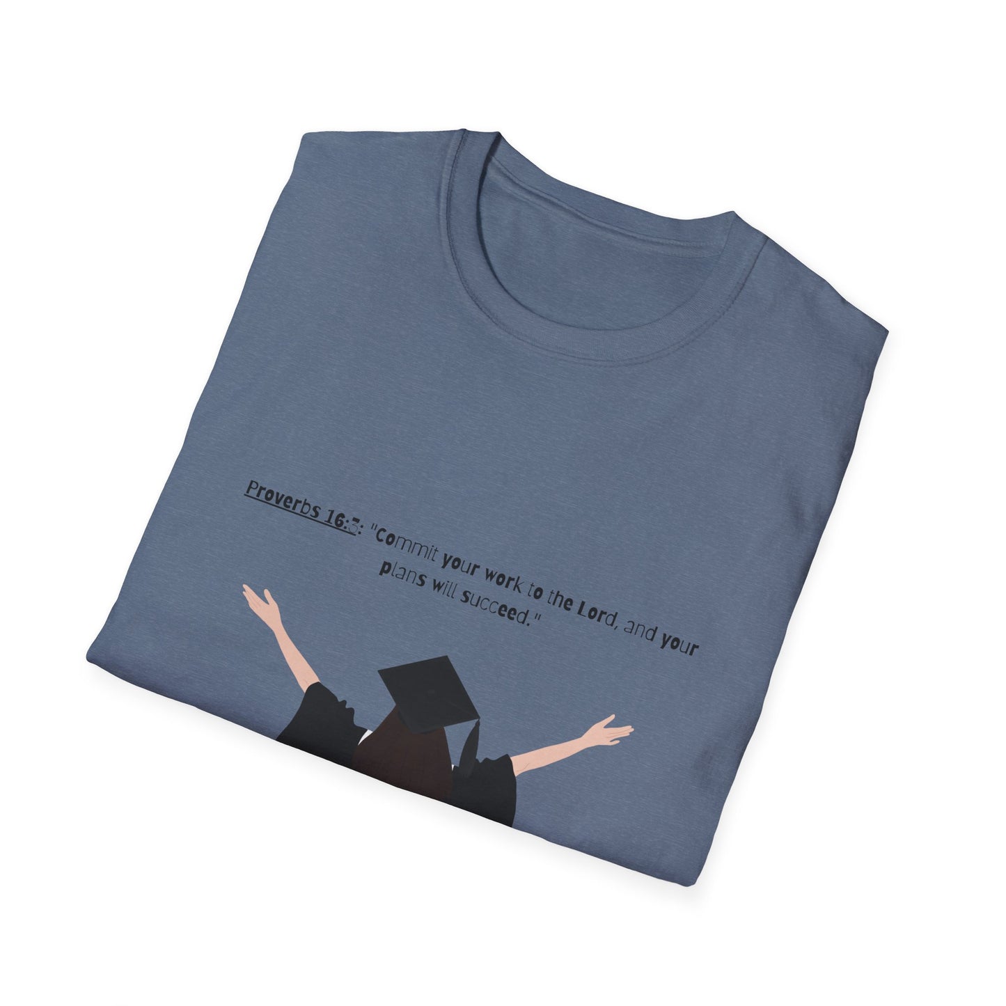 Bible verse Graduation Cap Unisex T-Shirt, faith inspired Achievement gifts Perfect for christian Graduates, Gift for Graduation Day