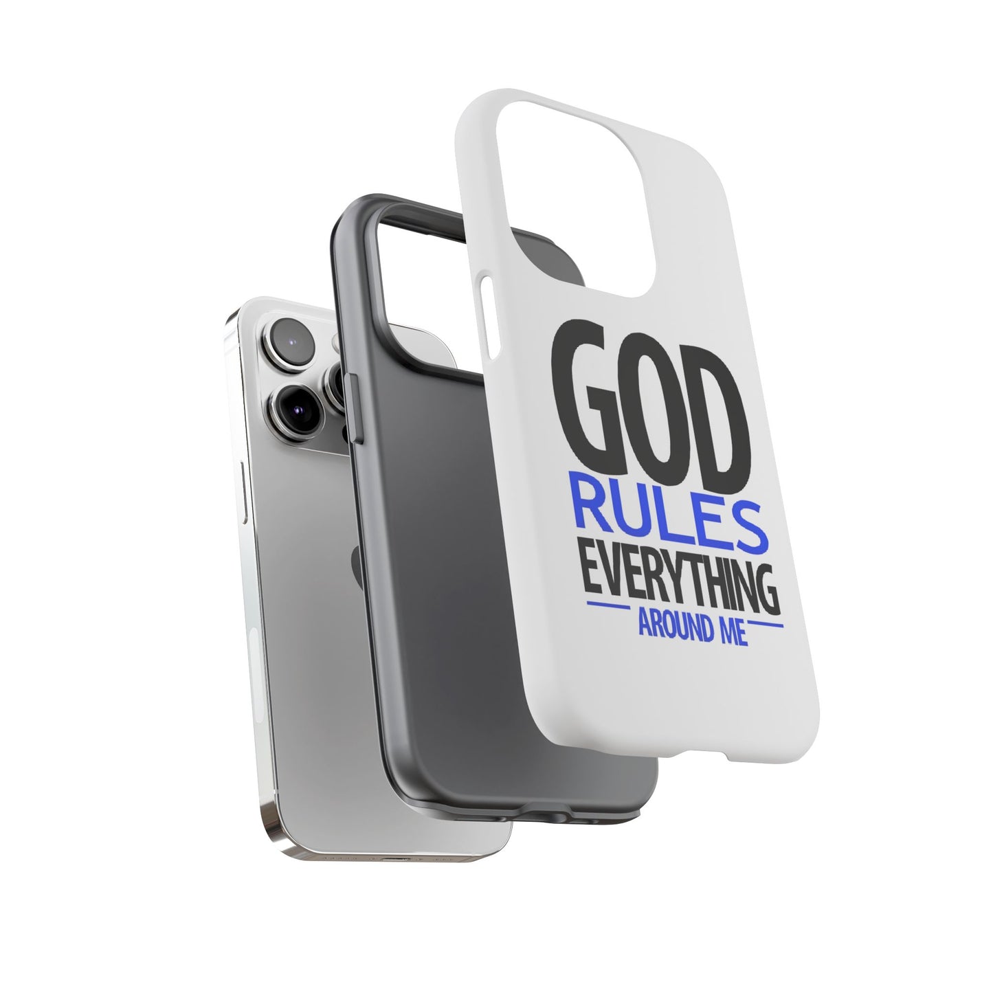 God Rules Tough Phone Case, trending phone cases, Religious Gift, spiritually themed Accessory, Inspirational Phone Case, Faith-Based phone Case