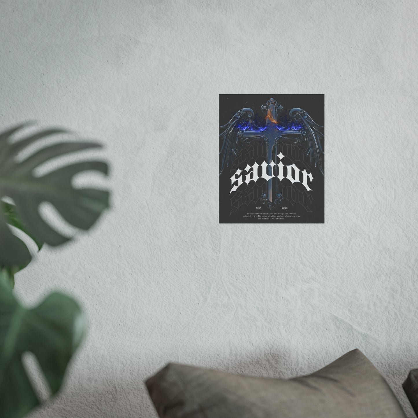 Savior Art Poster, spiritual Wall Decor, Aesthetic Room Decoration, faith inspired Home Art, Unique Gift Idea