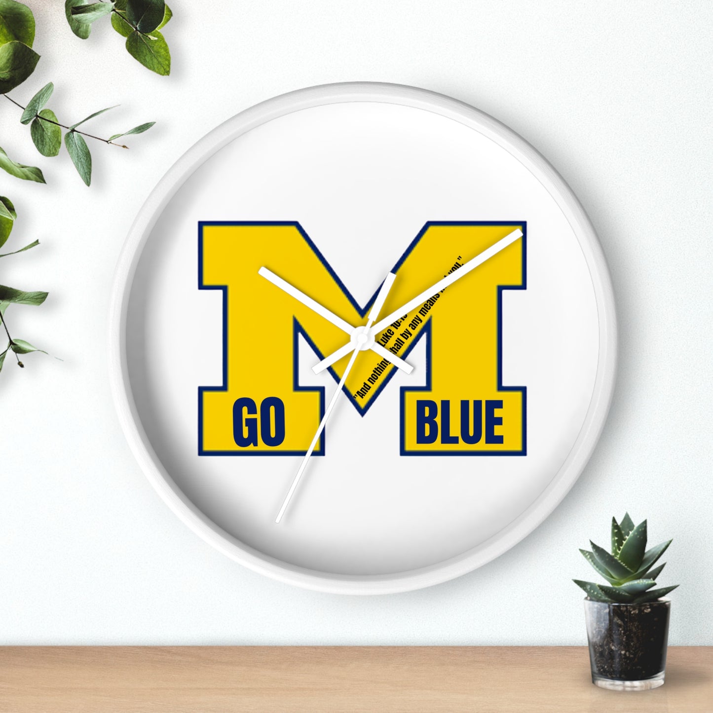 University Security Wall Clock - Go Blue Decor, College Room Essential, Sport Fans Gift, university School Pride, Graduation gift , Game Day accessories gifts