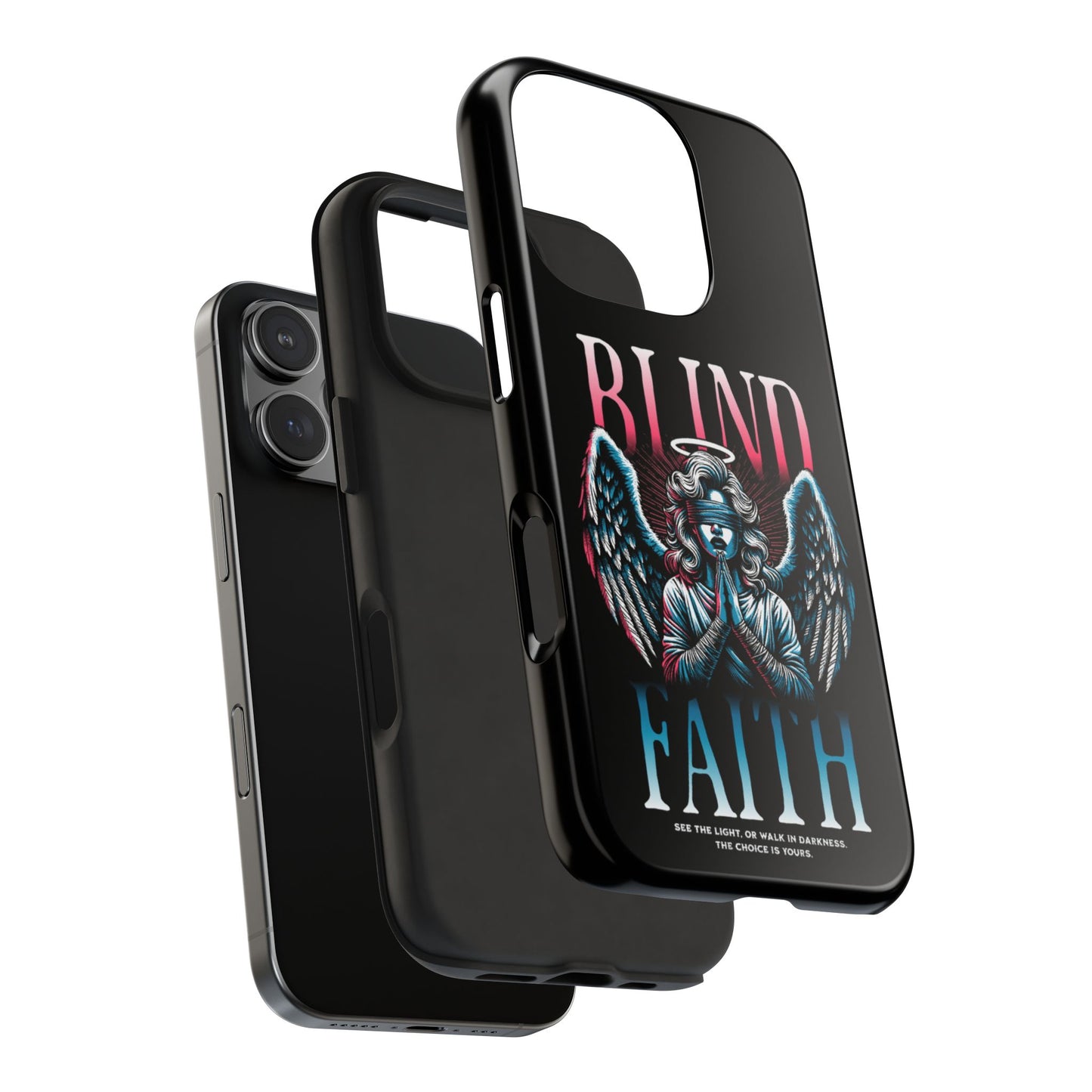 Angelic Blind Faith Phone Case | Tough Phone Cases, Angel Design, everyday Gifts, Faith-Based, Protection Case, trending smartphone cases